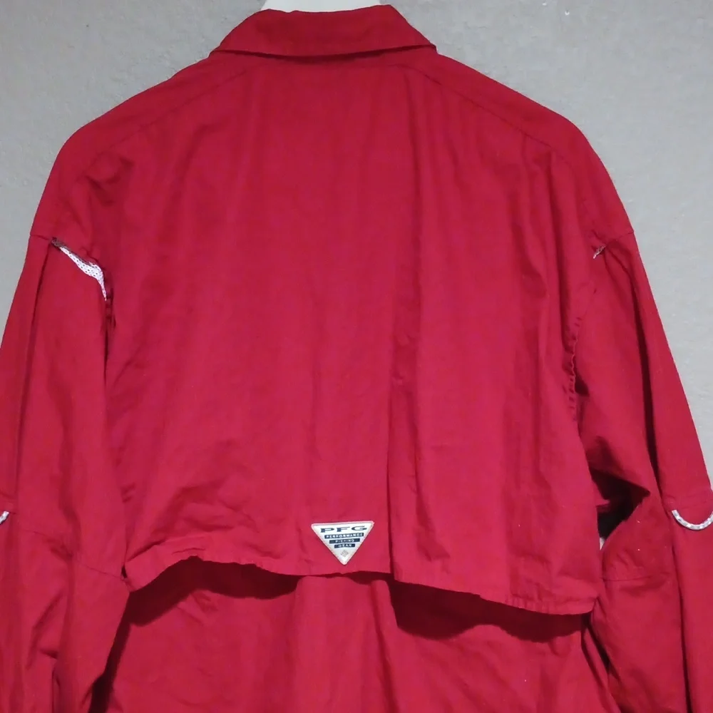 Columbia Men's Red Lightweight Outdoor Shirt Jacket